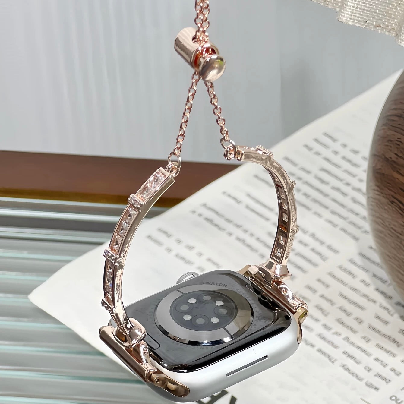 Slim Crystal Metal Bracelet Apple Watch Strap