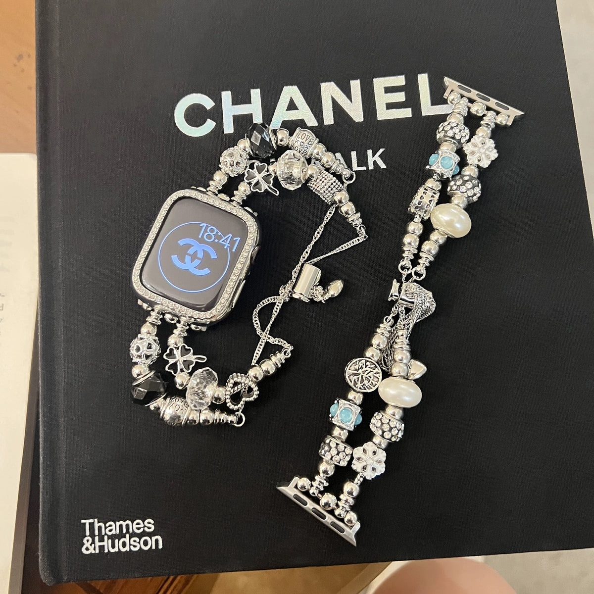 Pandora Pearl-Accented Apple Watch Strap