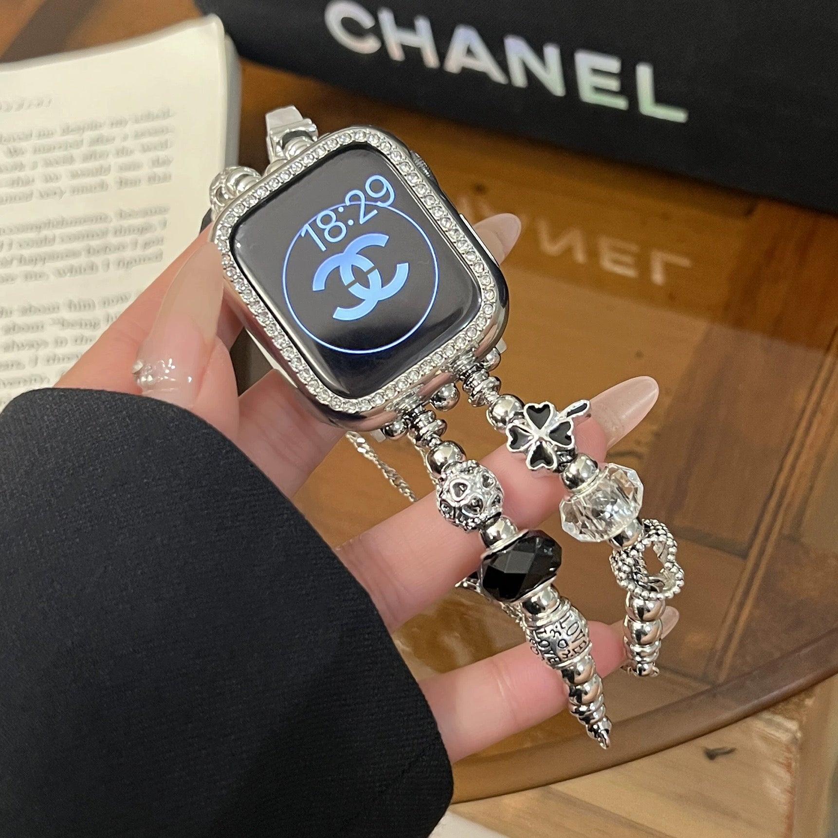 Pandora Pearl-Accented Apple Watch Strap
