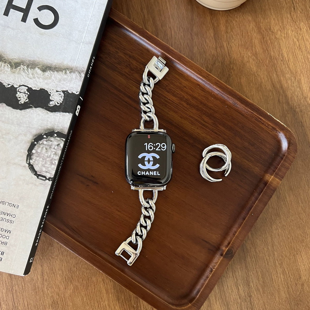 Bracelet-Style Stainless Steel Apple Watch Strap