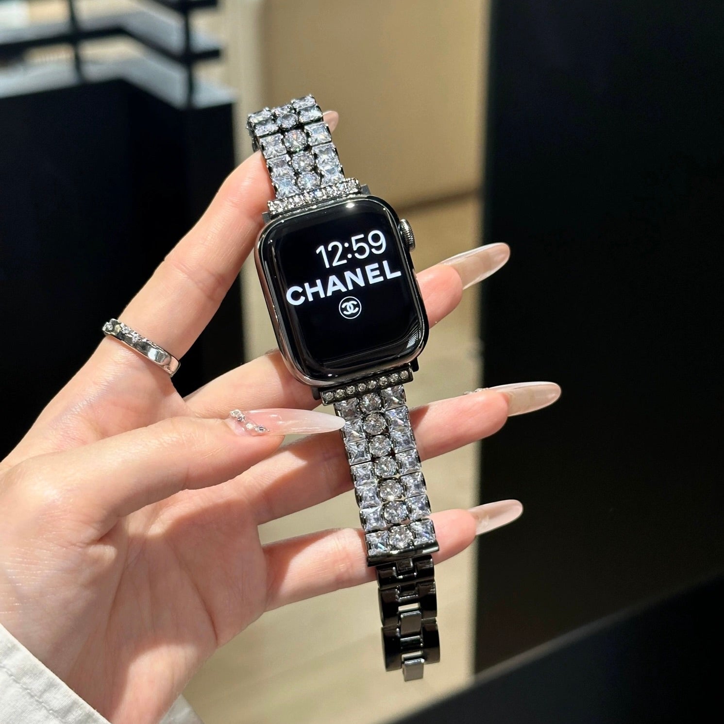 Starry Sky Bracelet-Style Diamond Apple Watch Strap