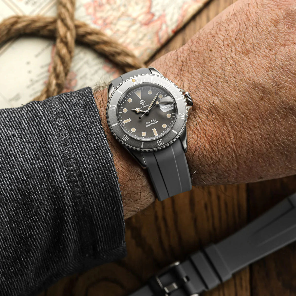 Pitch Black Rubber CTS-2 Strap