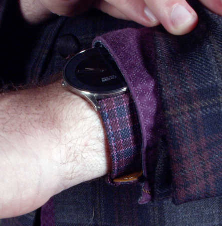 Maroon & Navy Micro Block Check Strap
