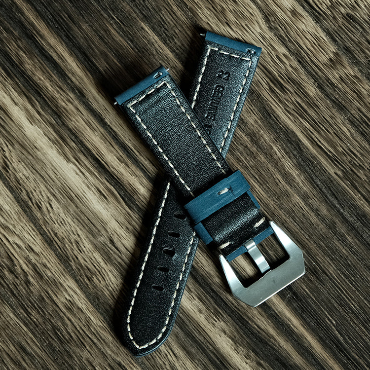 Emerald Blue Suede Italian Calf Leather Watch Bands