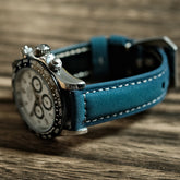Turquoise Suede Italian Calf Leather Watch bands