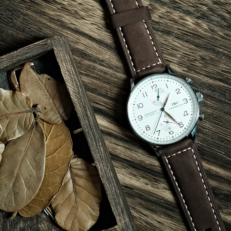 Coffee Suede Italian Calf Leather Watch bands