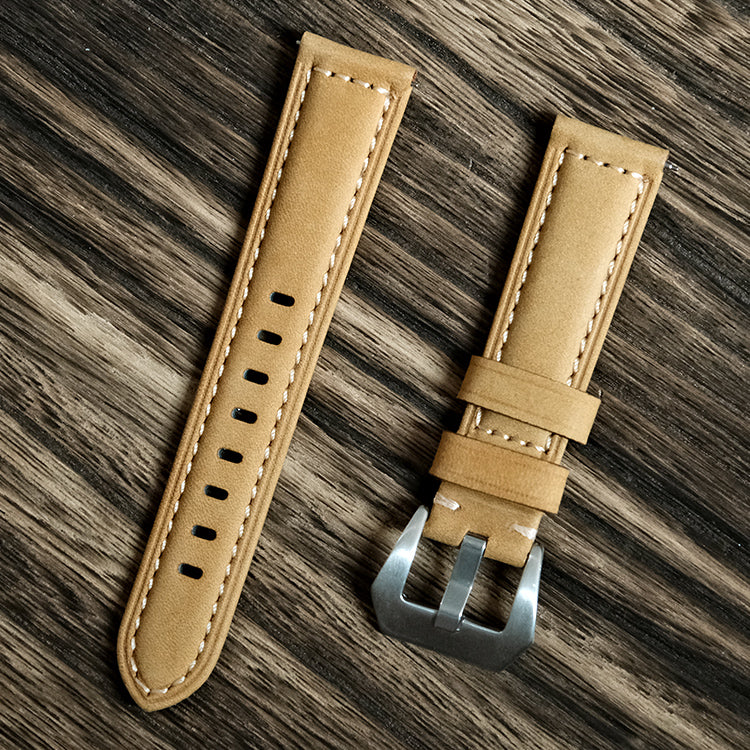 KhaKi Suede Italian Calf Leather Watch bands