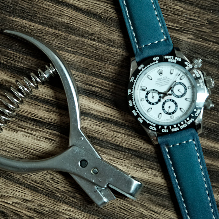 Turquoise Suede Italian Calf Leather Watch bands