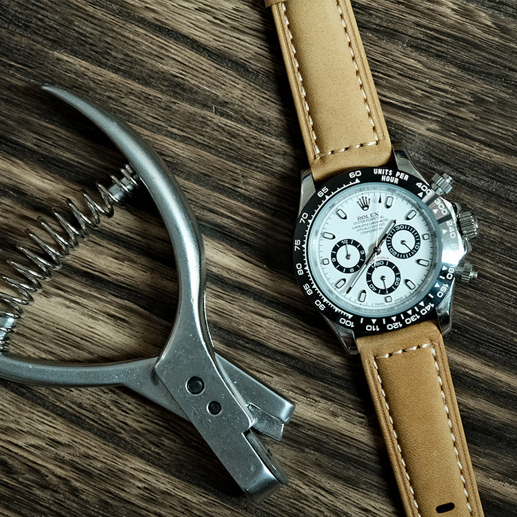 KhaKi Suede Italian Calf Leather Watch bands