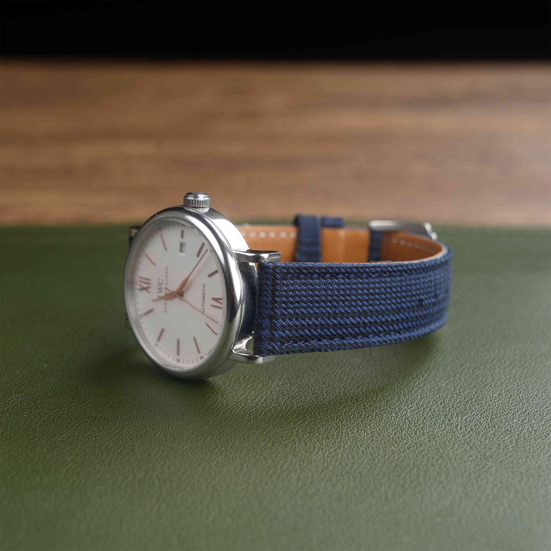 (New) Navy Blue Prince of Wales Watch Strap