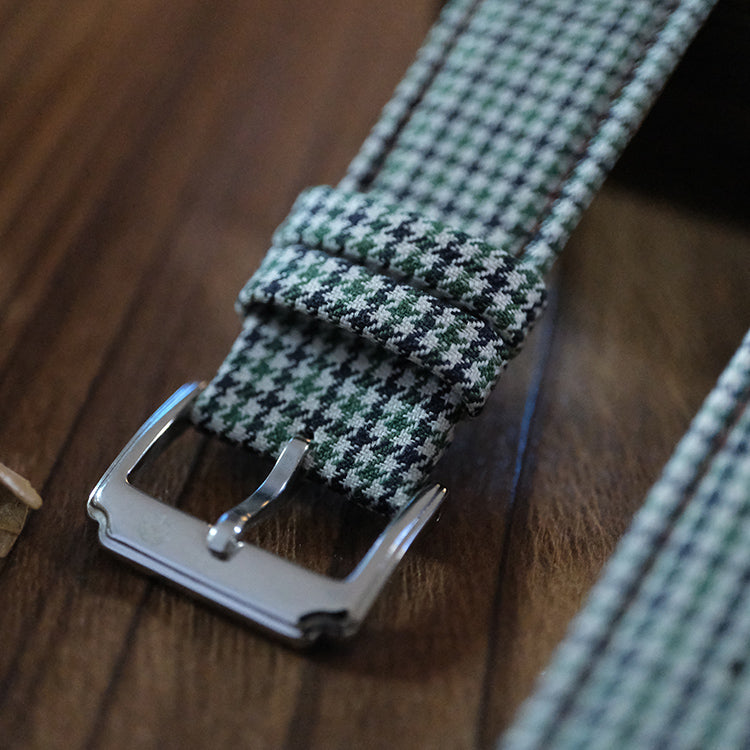 Green Houndstooth Watch Strap