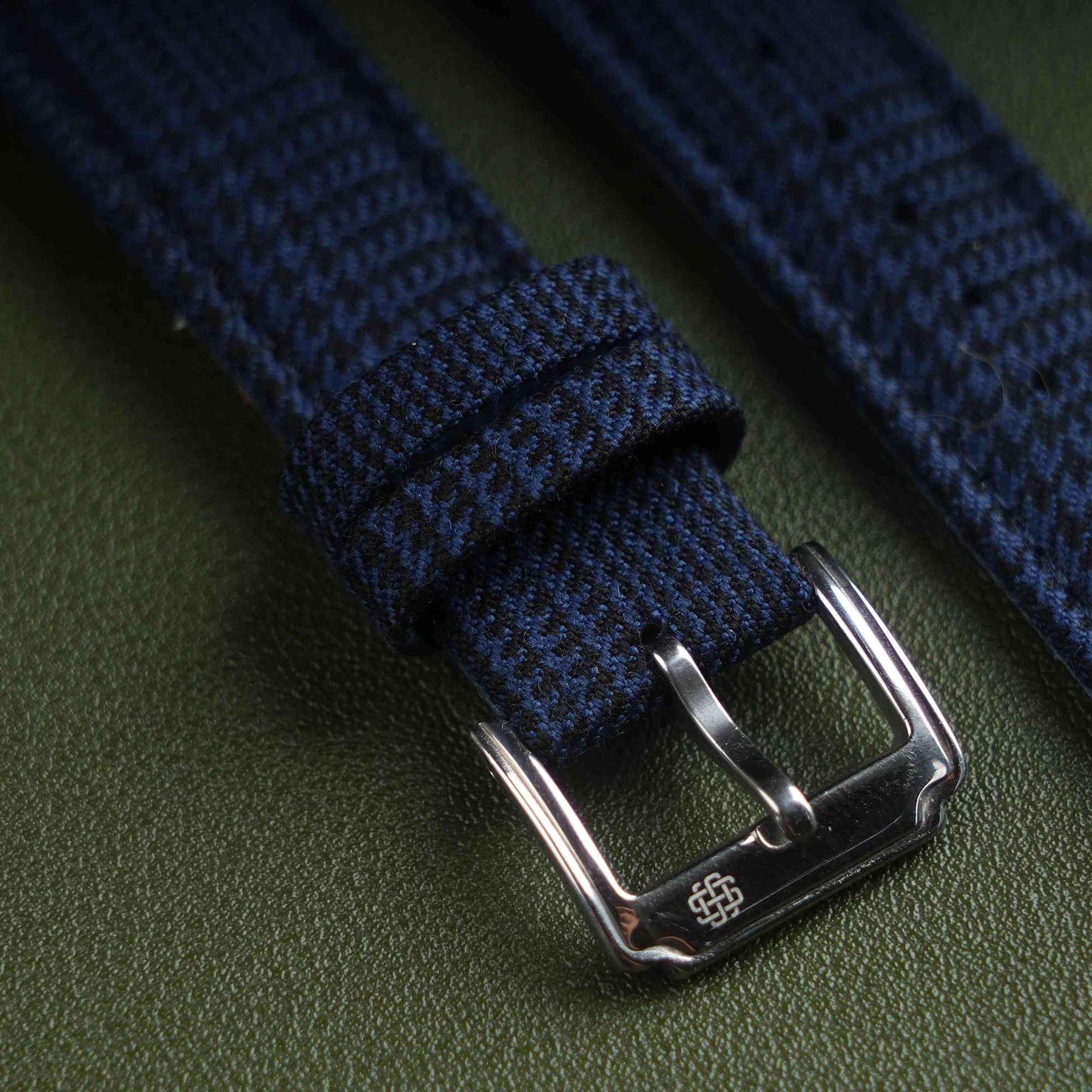 (New) Navy Blue Prince of Wales Watch Strap