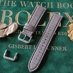 (Bespoke Item) Light Brown & Black Royal VV150 Houndstooth Strap