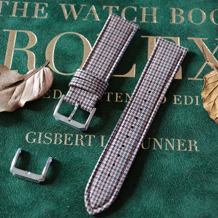 (Bespoke Item) Light Brown & Black Royal VV150 Houndstooth Strap