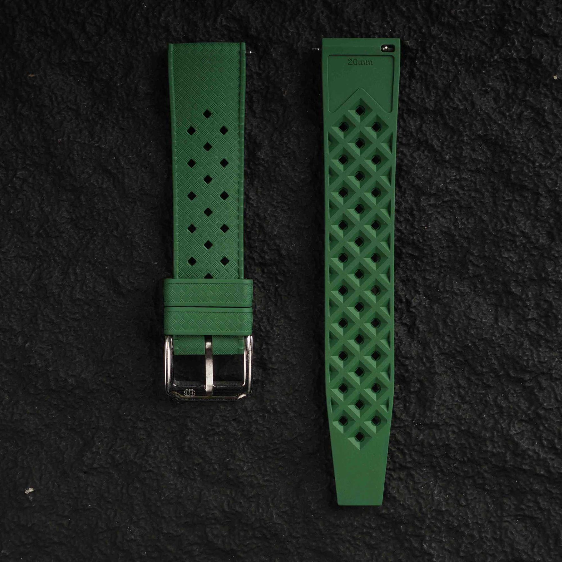 【TROPIC-FKM】Army Green DAI-EL™ Airflow Rubber Strap