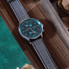 Green Houndstooth Watch Strap