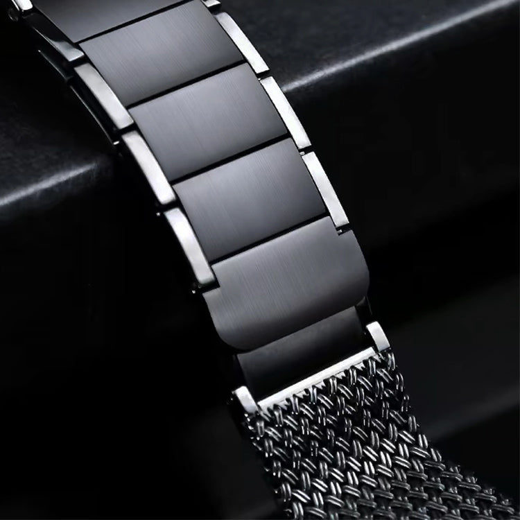Black Steel Magnetic Clasp Chain Strap