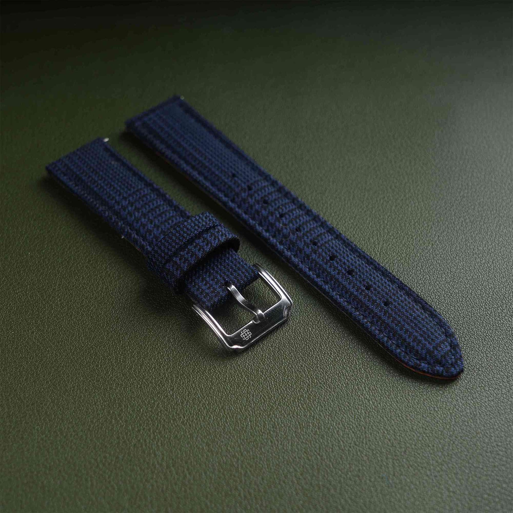 (New) Navy Blue Prince of Wales Watch Strap