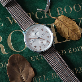 Green and Khaki Houndstooth Watch Strap