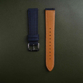 (New) Navy Blue Prince of Wales Watch Strap