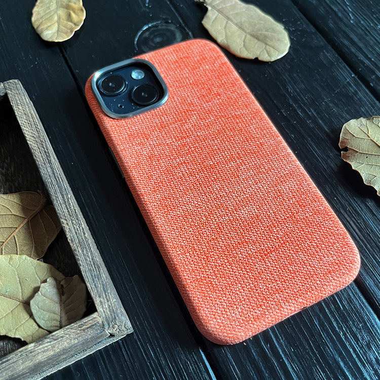 Pumpkin Orange Wool Phone Case—MagSafe Compatible