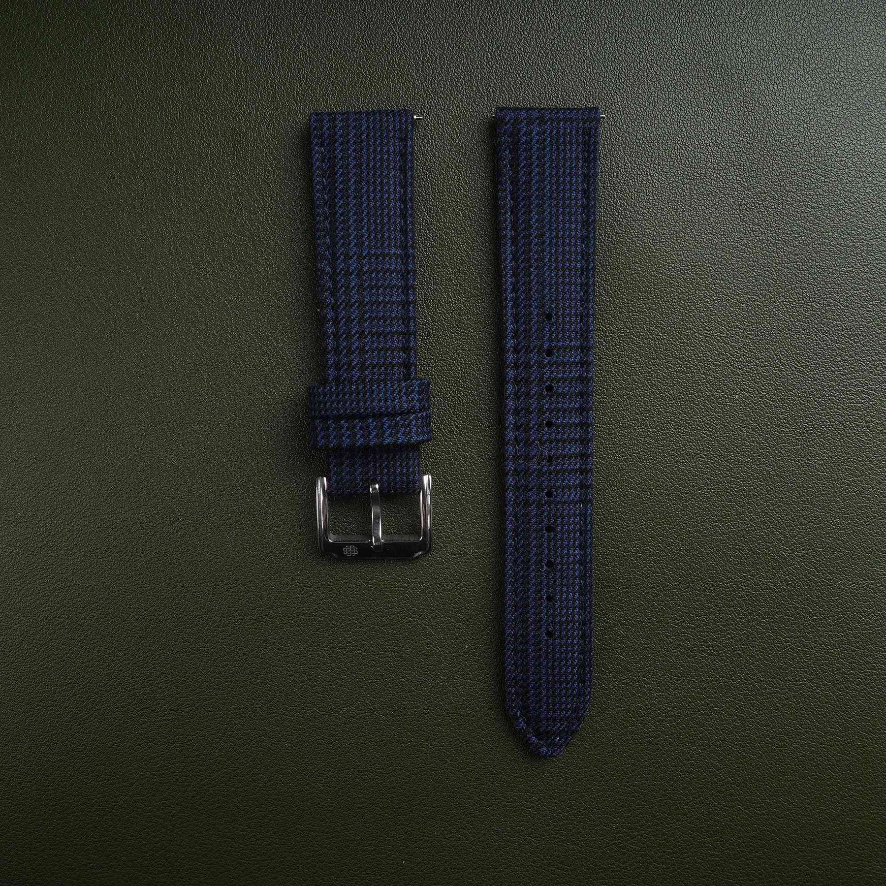 (New) Navy Blue Prince of Wales Watch Strap