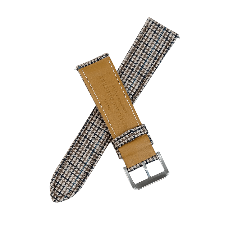 Green and Khaki Houndstooth Watch Strap