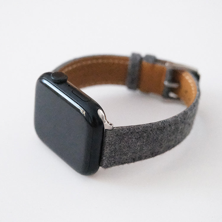 Premium Flannel Gray Wool Watchband