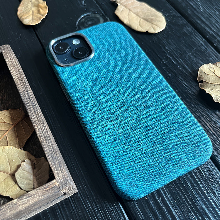 Sky Blue Wool Phone Case—MagSafe Compatible