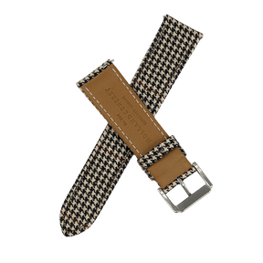 Light Brown and Red Houndstooth Watch Strap