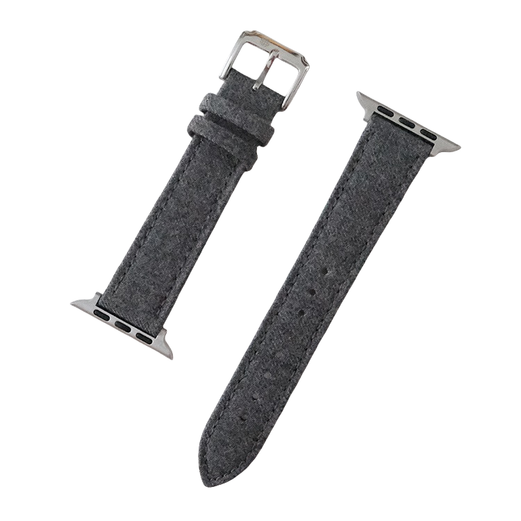 Premium Flannel Gray Wool Watchband