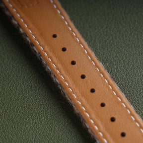【Richer Nap】HARRIS TWEED® Khaki-2 Herringbone Strap