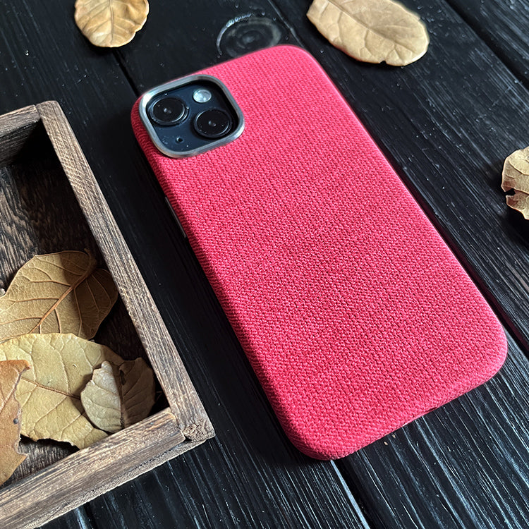 Red Wool Phone Case—MagSafe Compatible