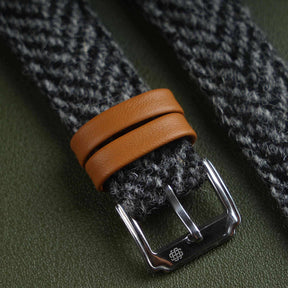 【Richer Nap】HARRIS TWEED® Grey Herringbone Strap