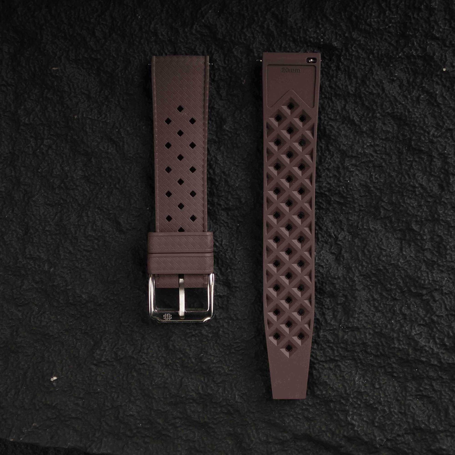 【TROPIC-FKM】Coffee DAI-EL™ Airflow Rubber Strap