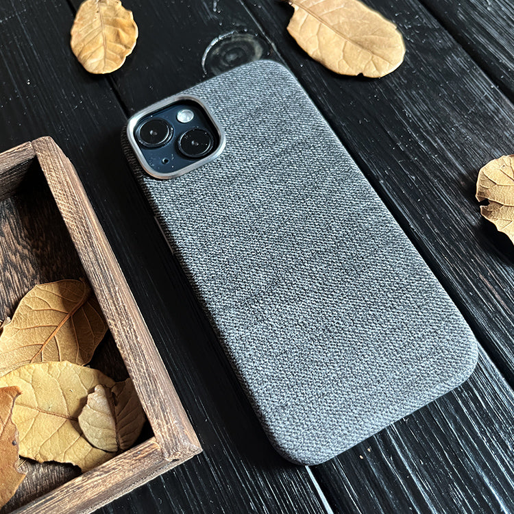 Grey Wool Phone Case—MagSafe Compatible
