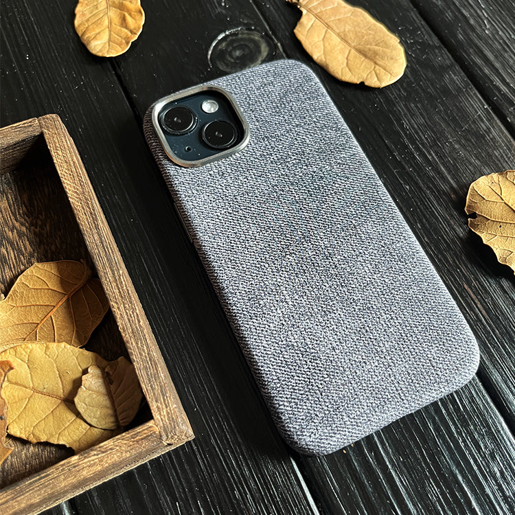 Light Grey Wool Phone Case—MagSafe Compatible