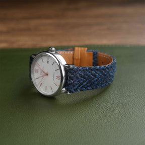 【Richer Nap】HARRIS TWEED® Navy Blue-2 Herringbone Strap