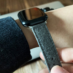 Premium Flannel Gray Wool Watchband