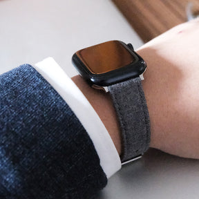 Premium Flannel Gray Wool Watchband