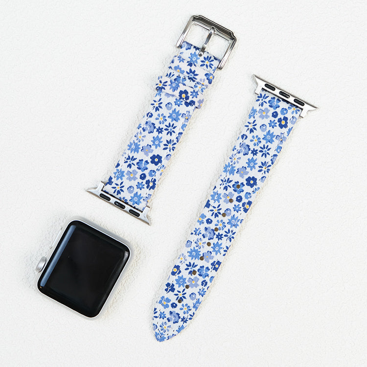 Blue Petal Meadow Apple Watch Strap