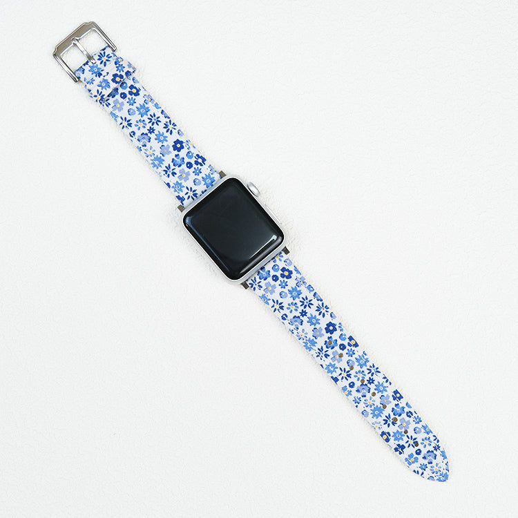 Blue Petal Meadow Apple Watch Strap