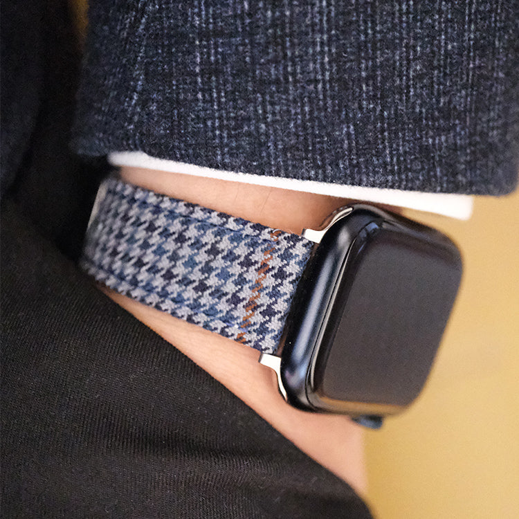 Blue Houndstooth Watch Strap Watch Band