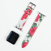 Crimson Elegance Apple Watch Strap