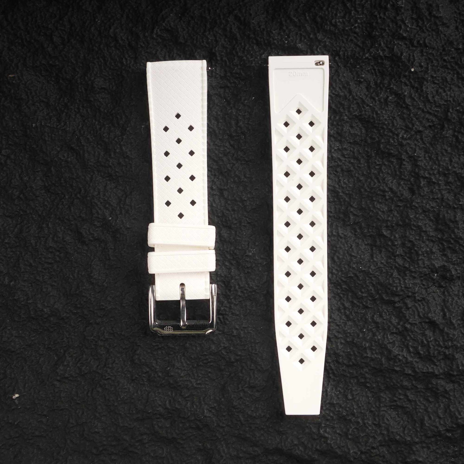 【TROPIC-FKM】White DAI-EL™ Airflow Rubber Strap