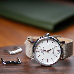 【Suede】Oatmeal Beige Vintage Strap
