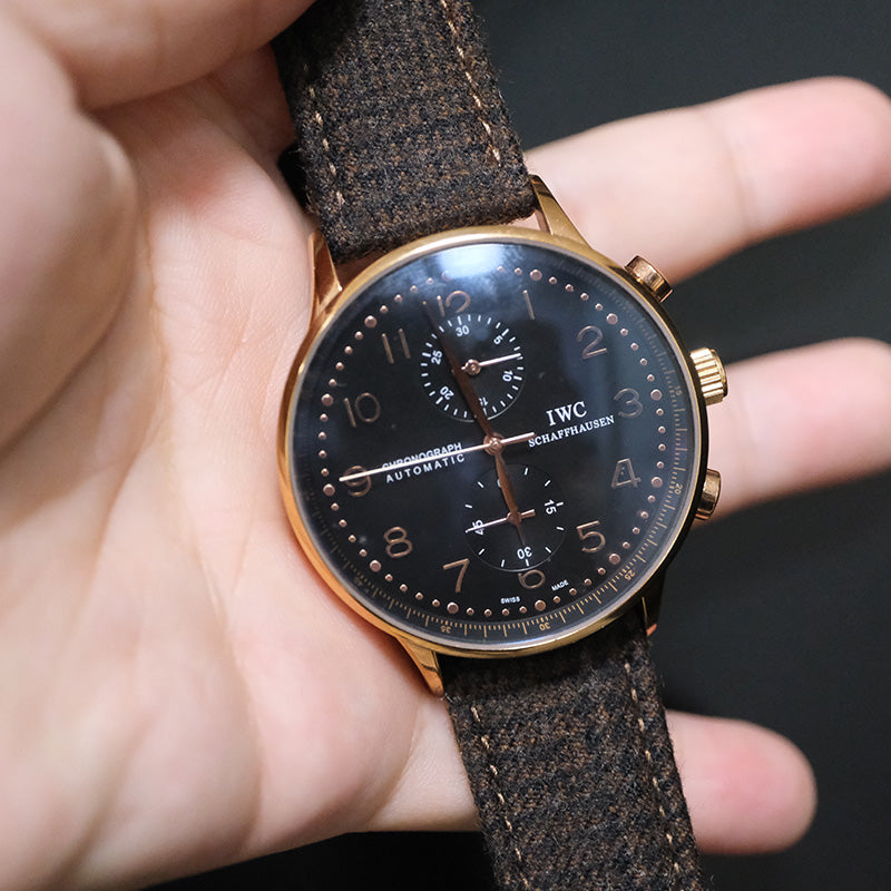 (New in) Dark Brown Flannel Watch Strap