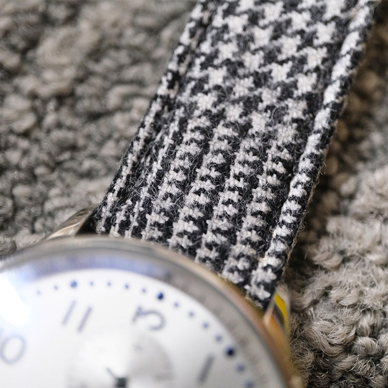 (New in) Black and White Prince Plaid Watch Strap