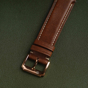 【Tanneries HAAS】Luxury Brown Italian Leather Strap