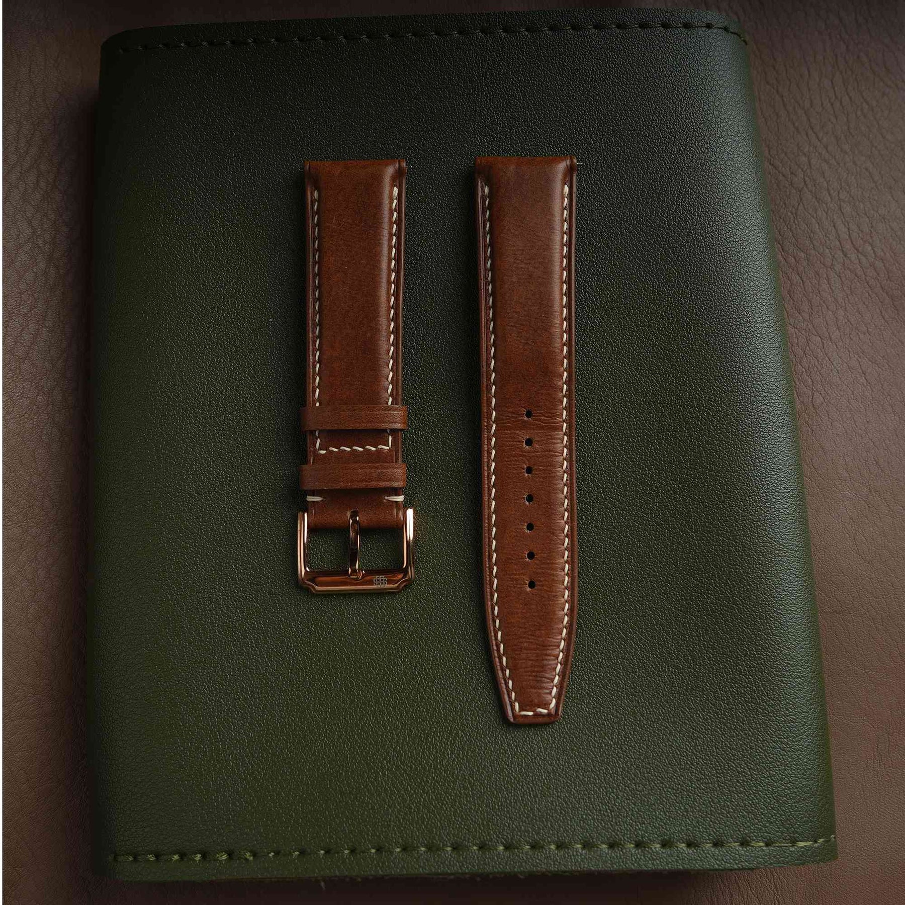【Tanneries HAAS】Luxury Brown Italian Leather Strap